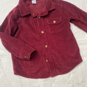 Old Navy Kids Corduroy Button Down Shirt - Burgundy